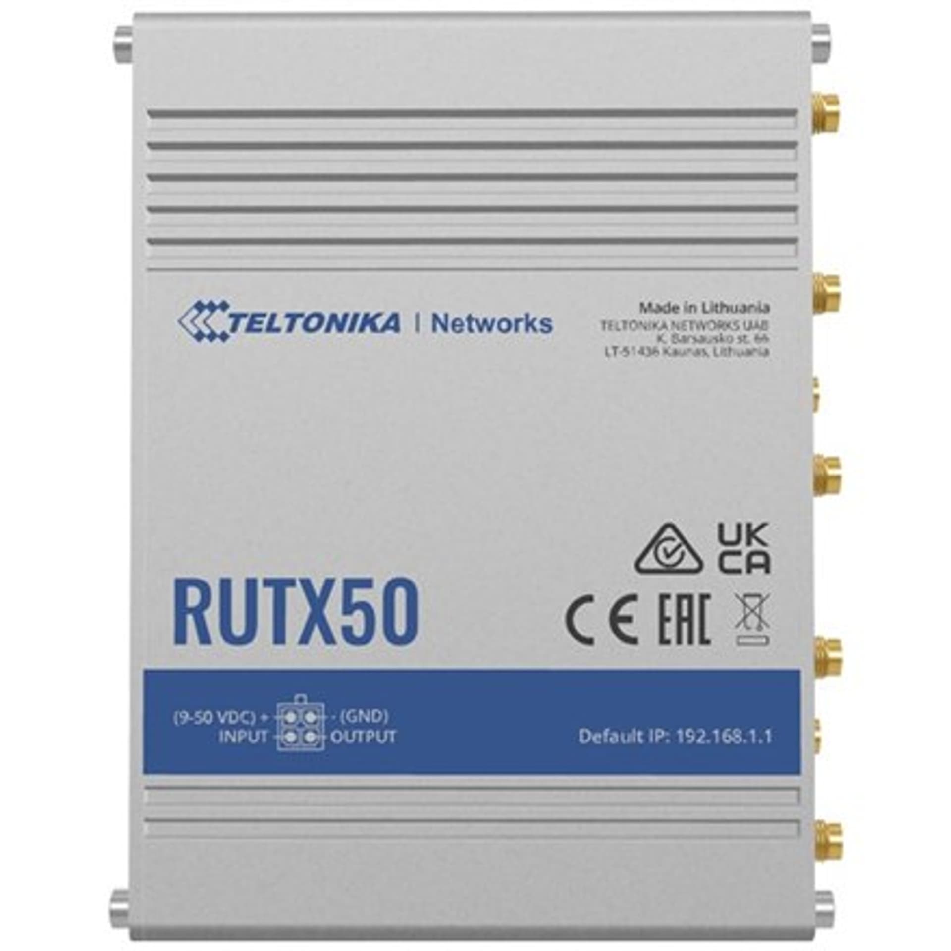 

Teltonika INDUSTRIAL 5G ROUTER RUTX50 802.11ac, 867 Mbit/s, 10/100/1000 Mbit/s, Porty Ethernet LAN (RJ-45) 5, Obsługa Mesh Tak,