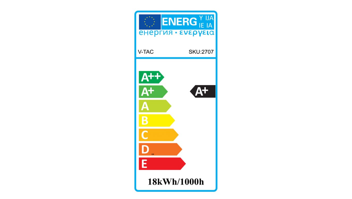 

Żarówka LED VT-2218 18W E27 A80 3000K 2000lm 2707