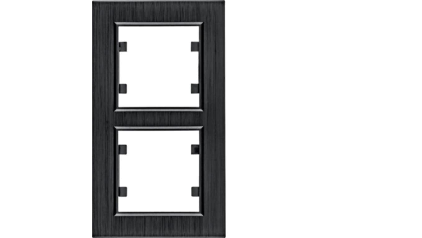 

Lumina passion Ramka 2-krotna pionowa aluminium czarne WL9123