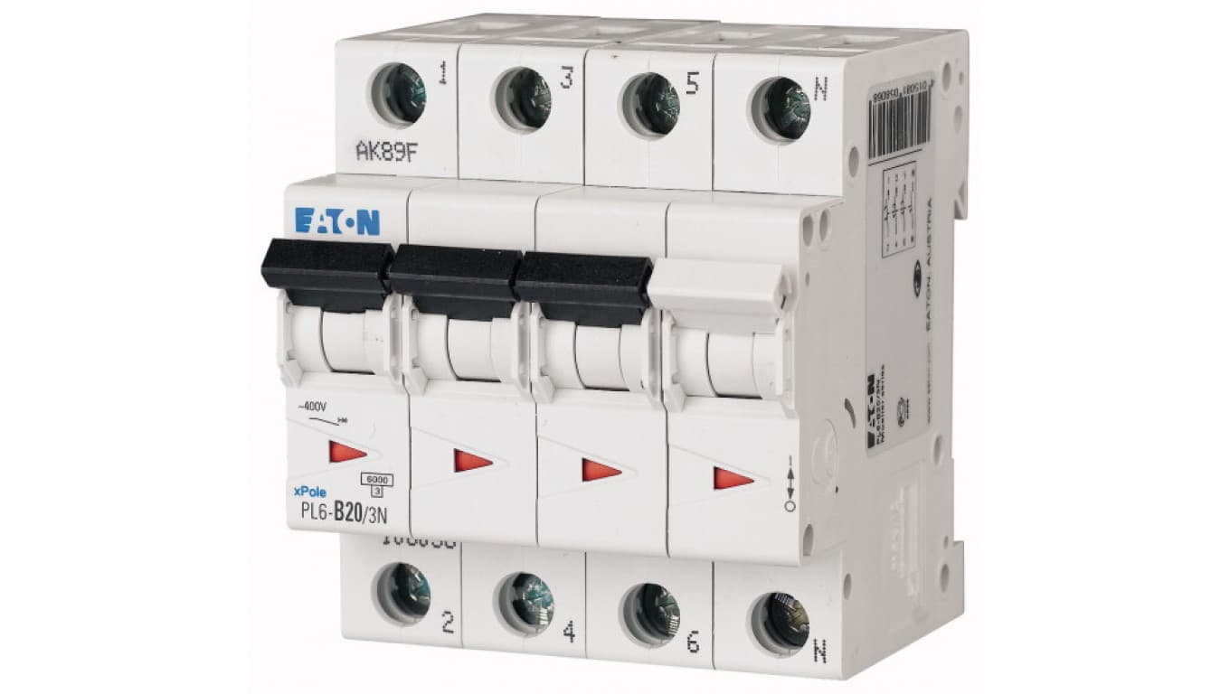 

Wyłącznik nadprądowy 3P+N D 20A 6kA AC PL6-D20/3N 165038