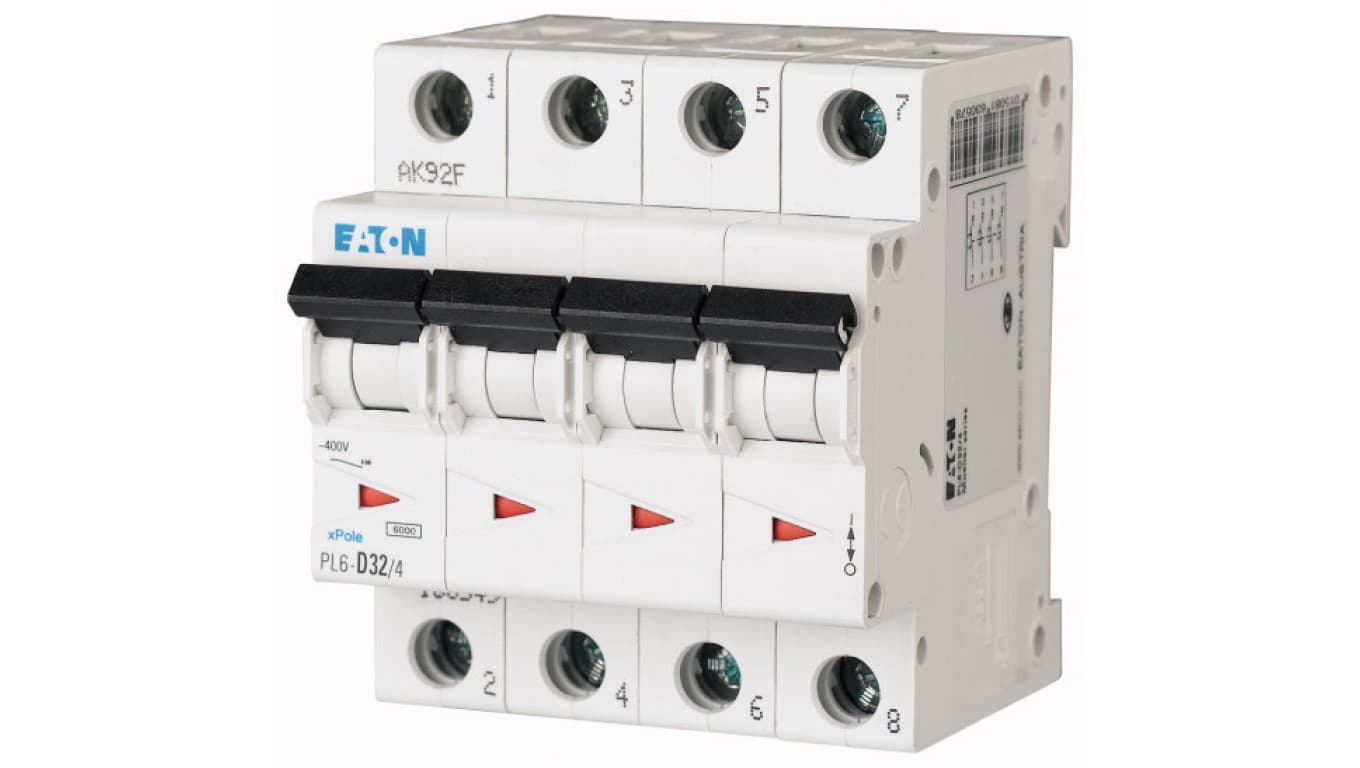 

Wyłącznik nadprądowy 4P D 32A 6kA AC PL6-D32/4 166549
