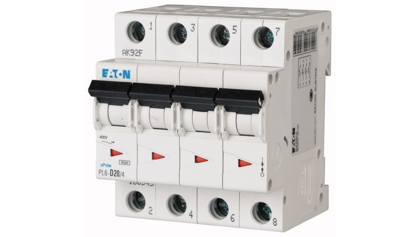 

Wyłącznik nadprądowy 4P B 20A 6kA AC PL6-B20/4 166497