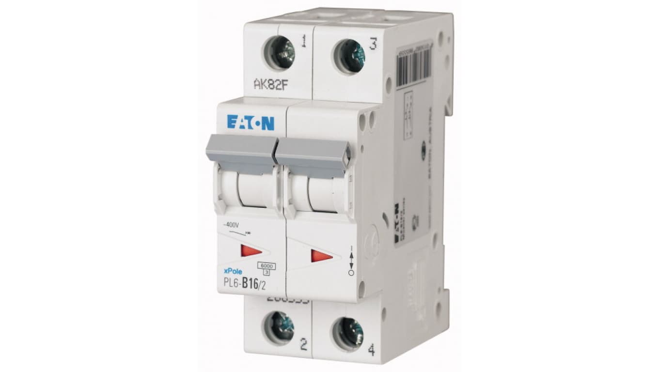 

Wyłącznik nadprądowy 2P B 16A 6kA AC PL6-B16/2 286555