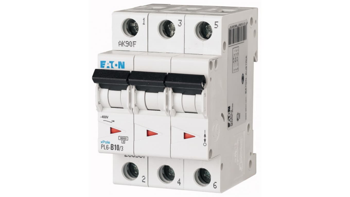 

Wyłącznik nadprądowy 3P D 10A 6kA AC PL6-D10/3 286611