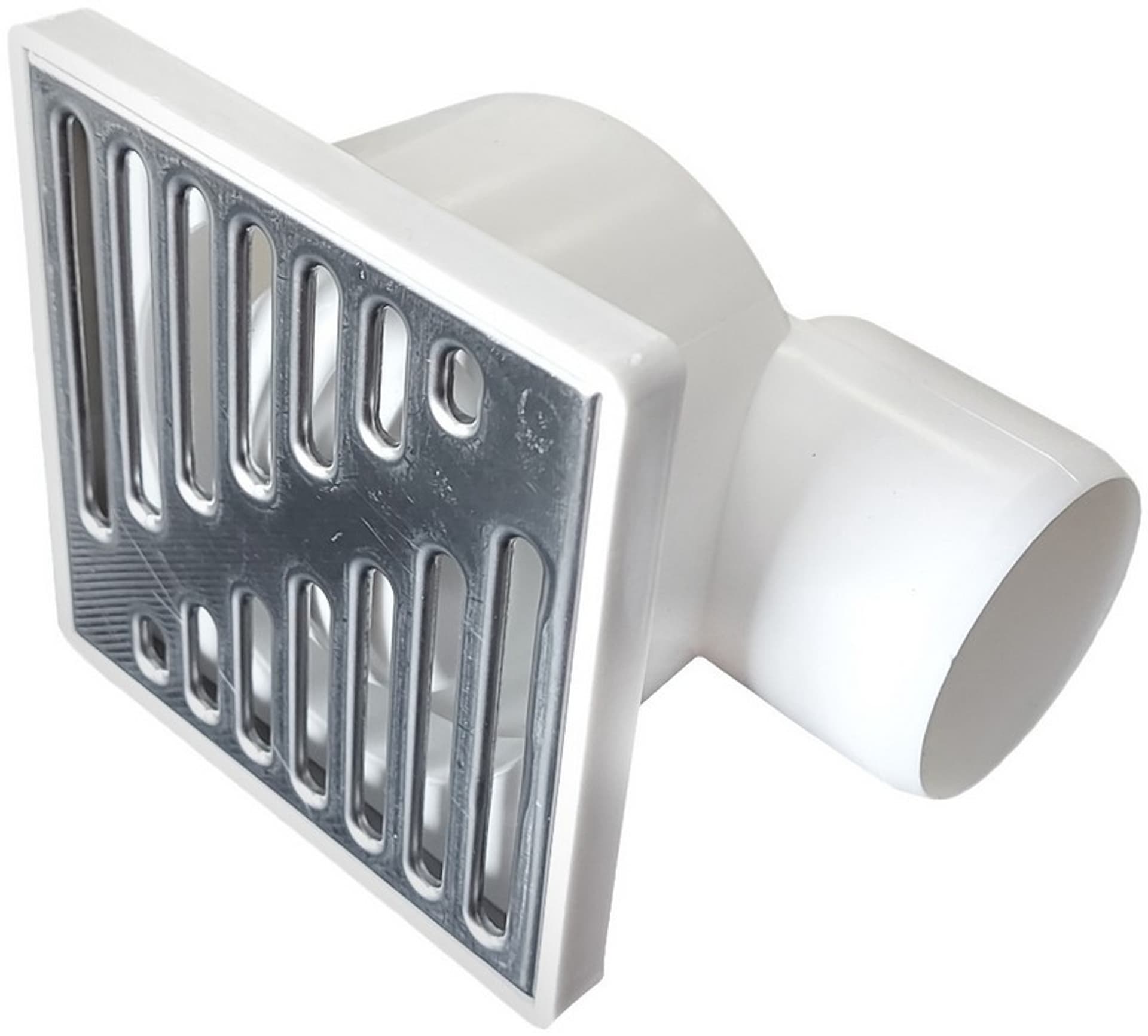 

KRATKA KANALIZACYJNA BIAŁA 110 BOCZNA CHROM K10BH