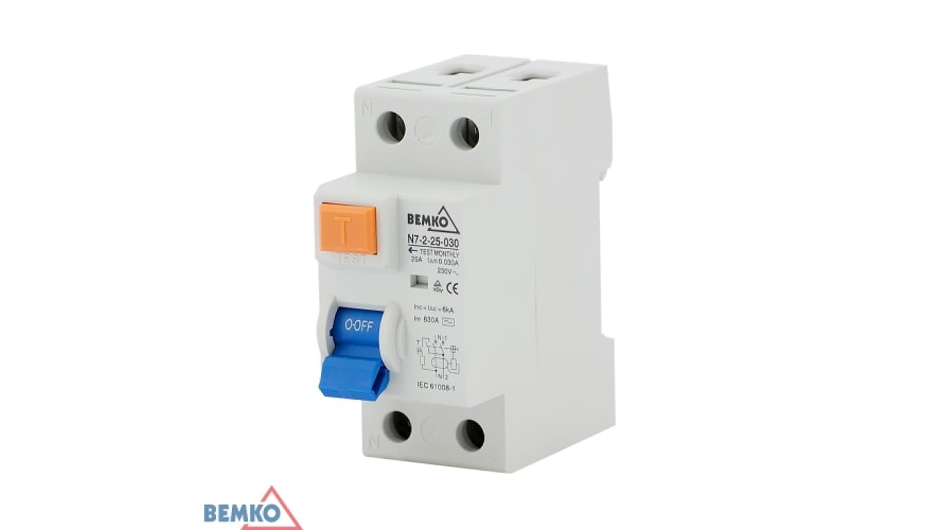 

Wyłącznik różnicowoprądowy AC 2P 25A 100mA A05-N7-2-25-100