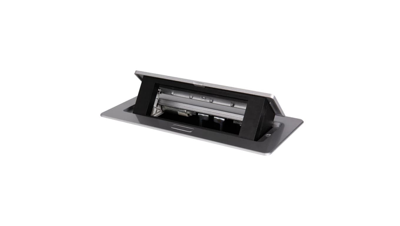 

Puszka stołowa soft POP-UP metalowa 3 x M45 srebrny BIURO+ 28315