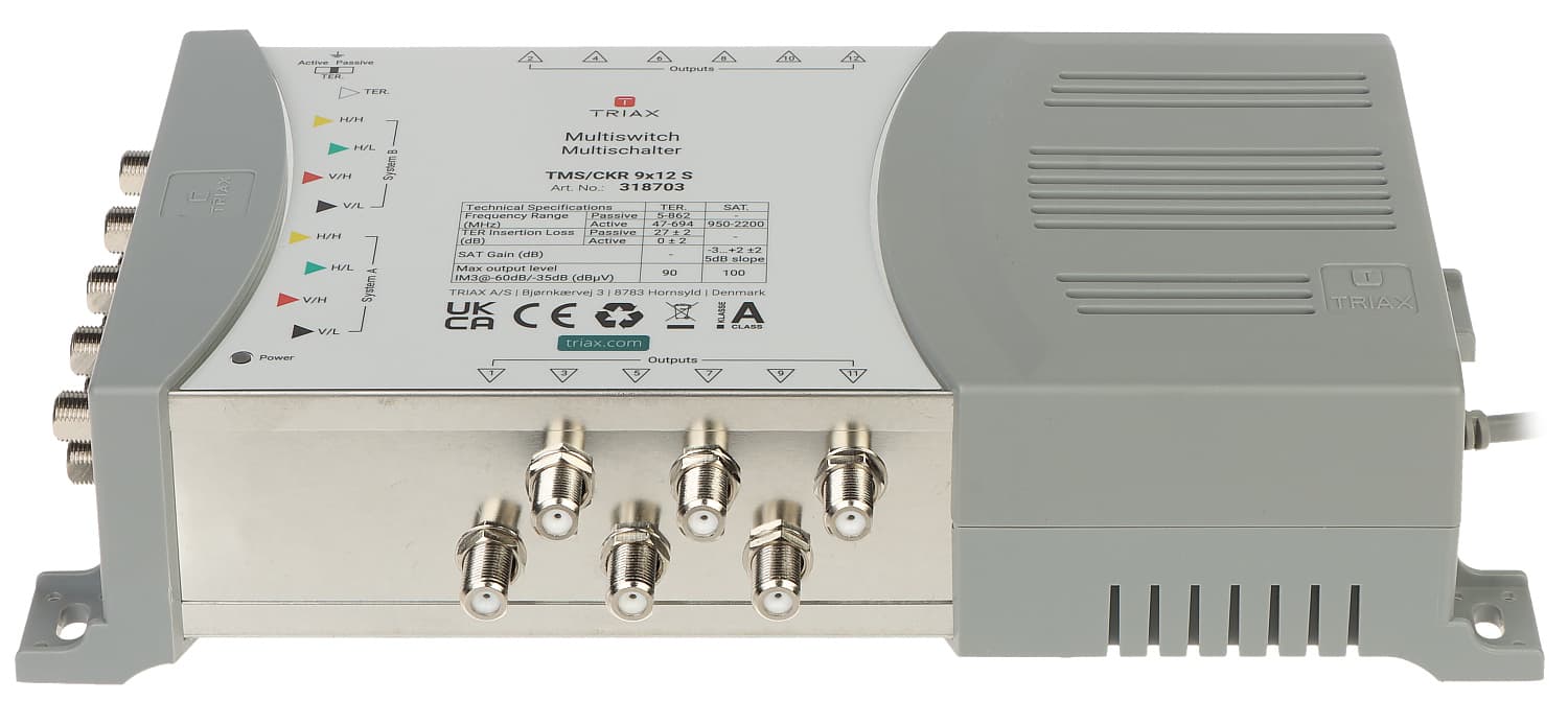 

MULTISWITCH TMS-9/12S 9 WEJŚĆ / 12 WYJŚĆ TRIAX