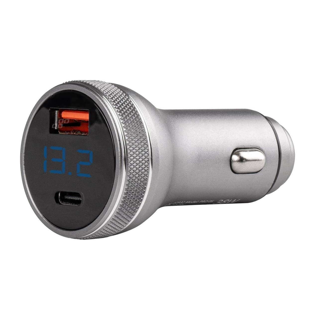 

Ładowarka samochodowa z woltomierzem 38w pch pro-06 usb+usb-c 12/24v