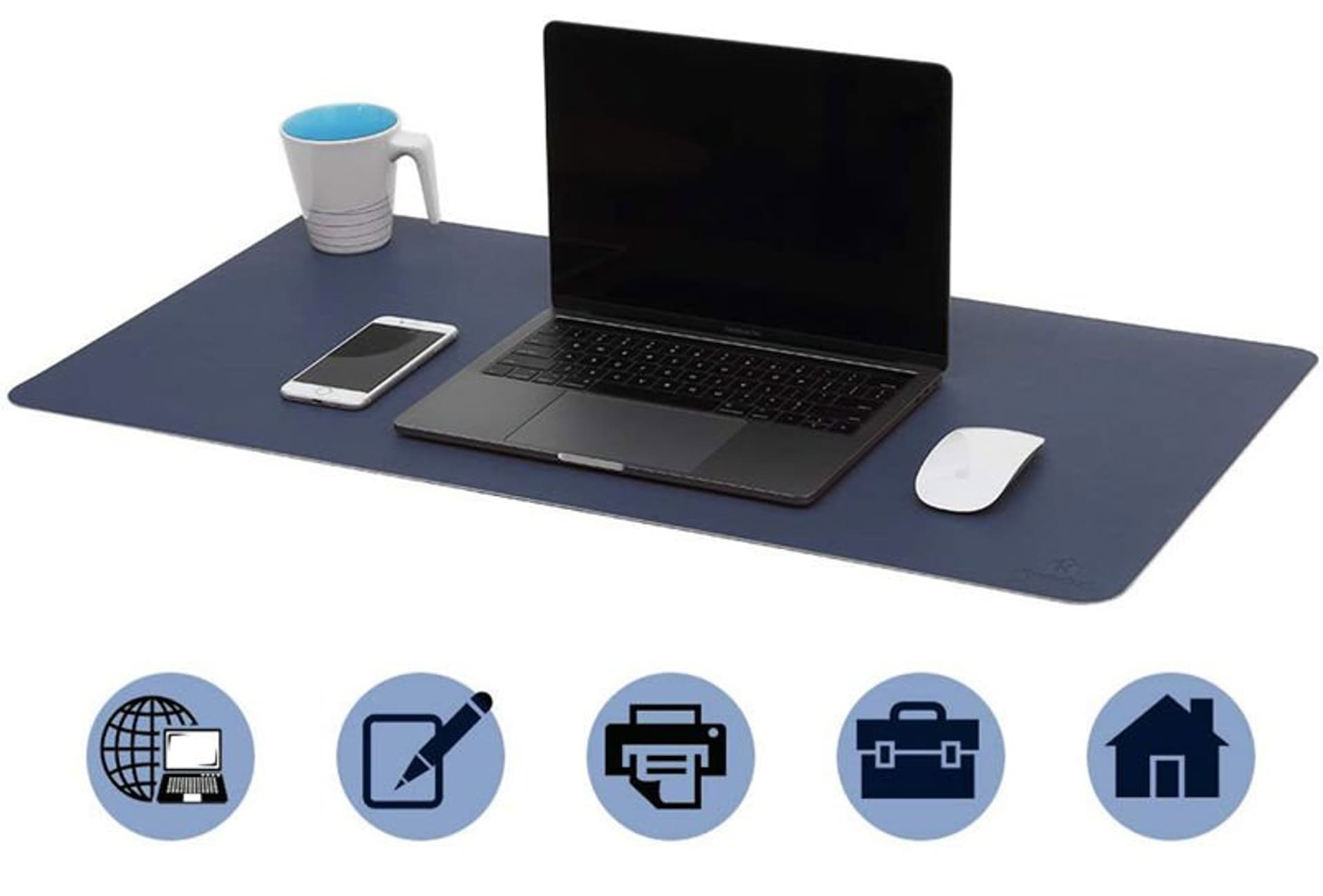 

Podkładka na biurko stół ochronna mata 90x45cm Navy Blue