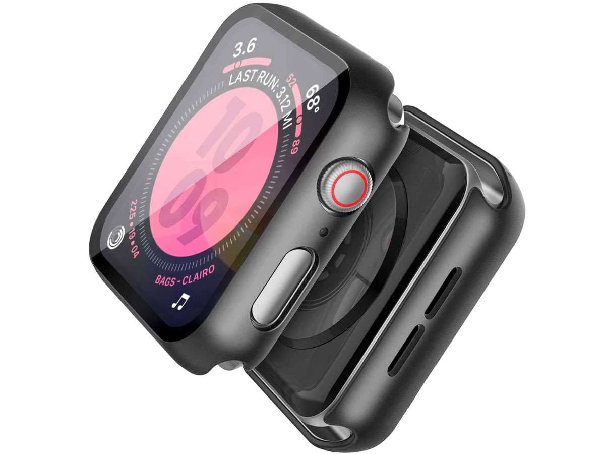 

Obudowa Alogy 2w1 nakładka ze szkłem do Apple Watch 4/5/6/SE 44mm Czarna