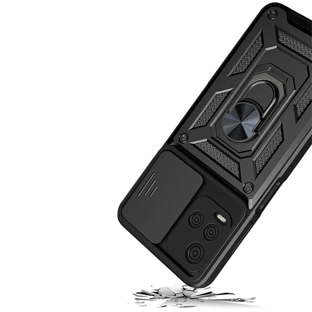 

Etui z osłoną aparatu Alogy Camshield Stand Ring do Vivo Y21/Y21s/ Y33s czarne