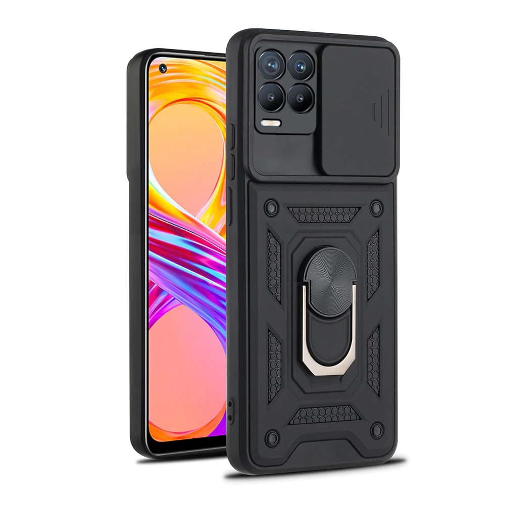 

Etui z osłoną aparatu Alogy Camshield Stand Ring do Realme 8/ 8 Pro czarne