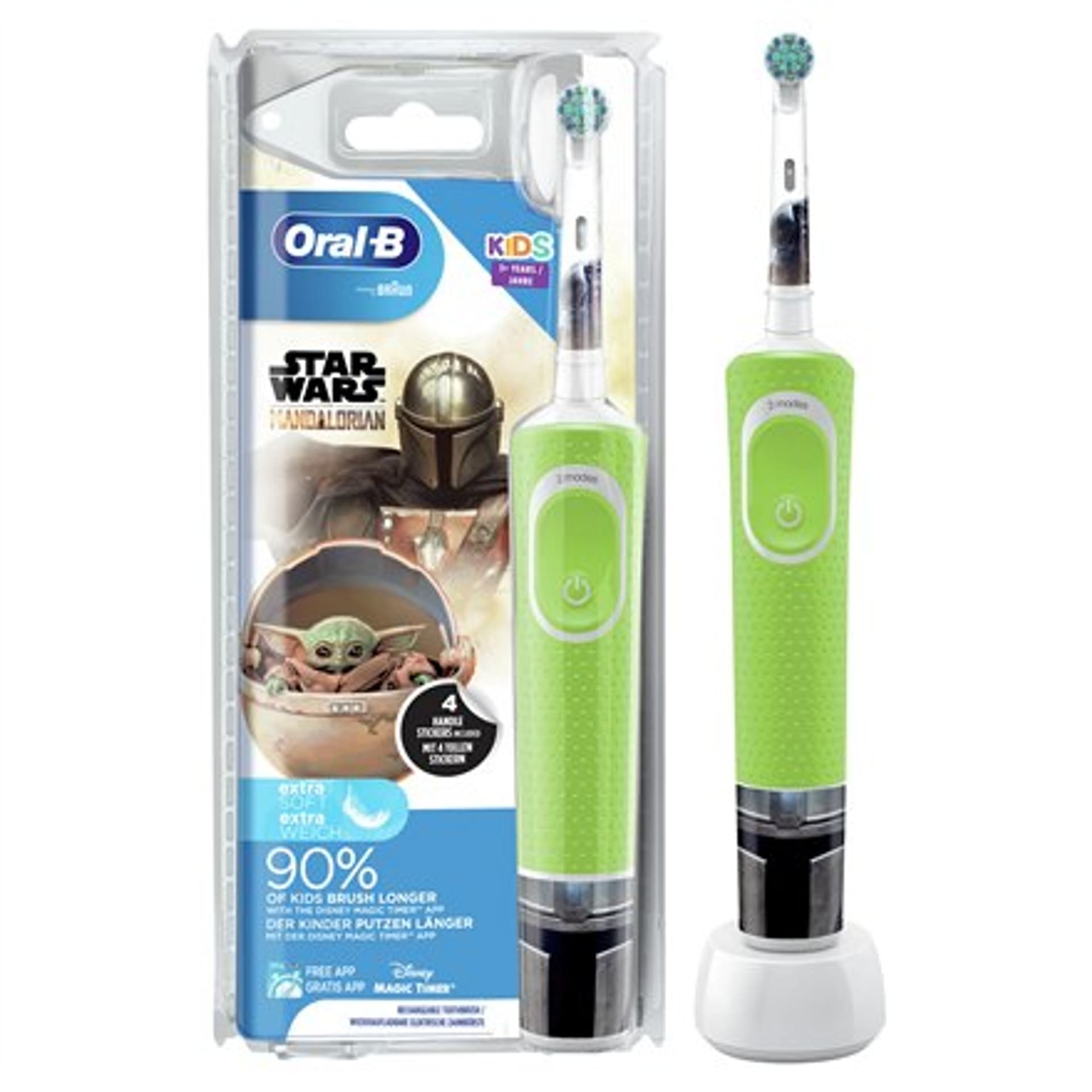 

Oral-B Szczoteczka elektryczna do zębów D100 Vitality Star Wars Mandalorian Rechargeable, Dla dzieci, Ilość trybów mycia zębów 2