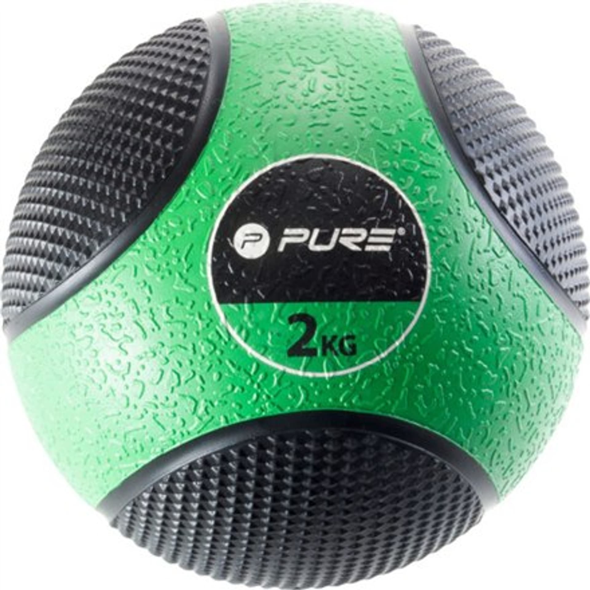 

Pure2Improve Medicine Ball, 2 kg Black/Green, guma