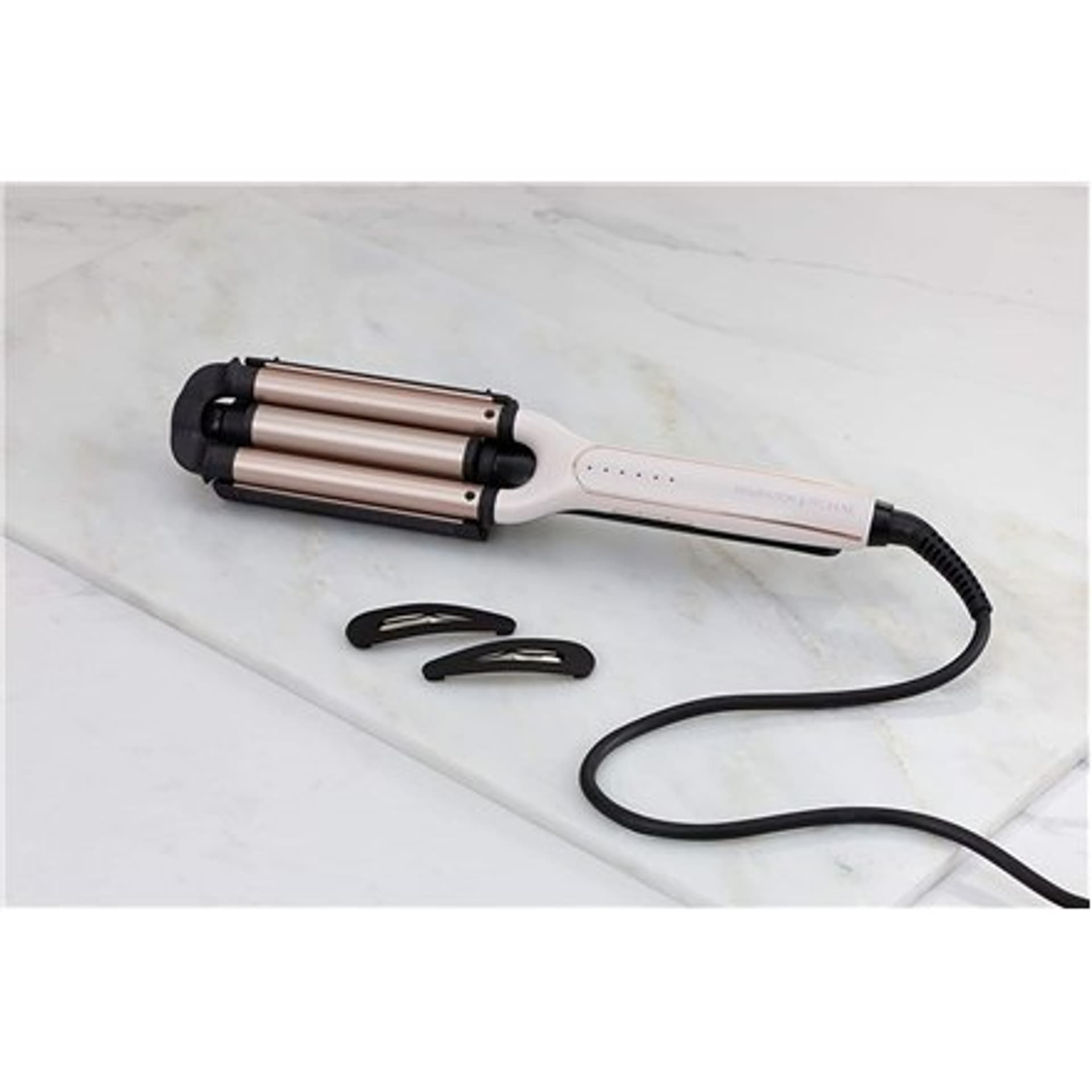 

Remington Hair Curler CI91AW PROluxe 4-in-1 Temperature (min) 150 °C, Temperature (max) 210 °C, Display Digital, Max) 210 °c/display digita