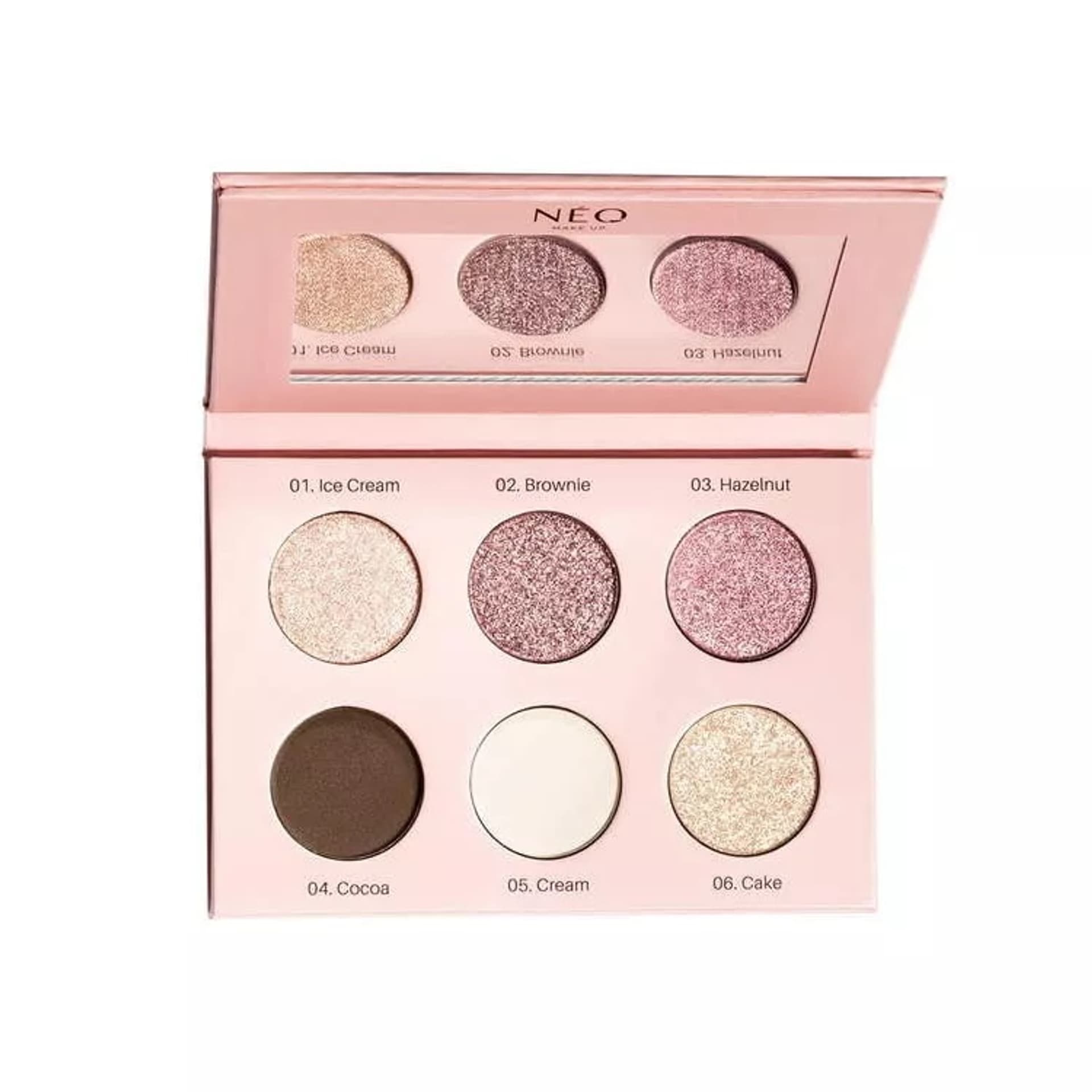 

NEO MAKE UP Eyeshadow Palette paleta cieni prasowanych Nude 9g