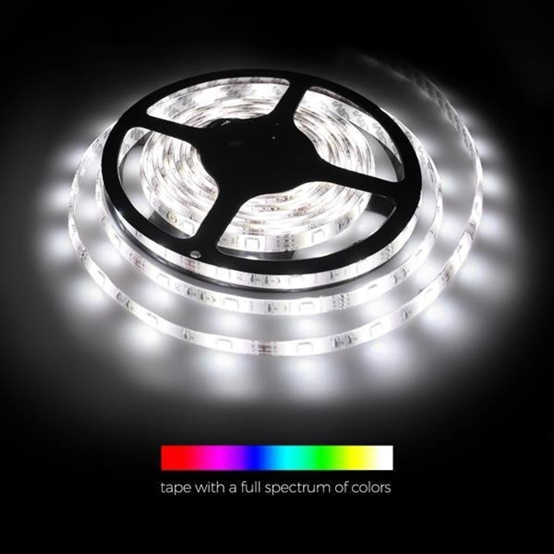 

Whitenergy Taśma LED 5m 30szt/m SMD5050 7.2W/m 12V IP65 10mm RGB bez konektora