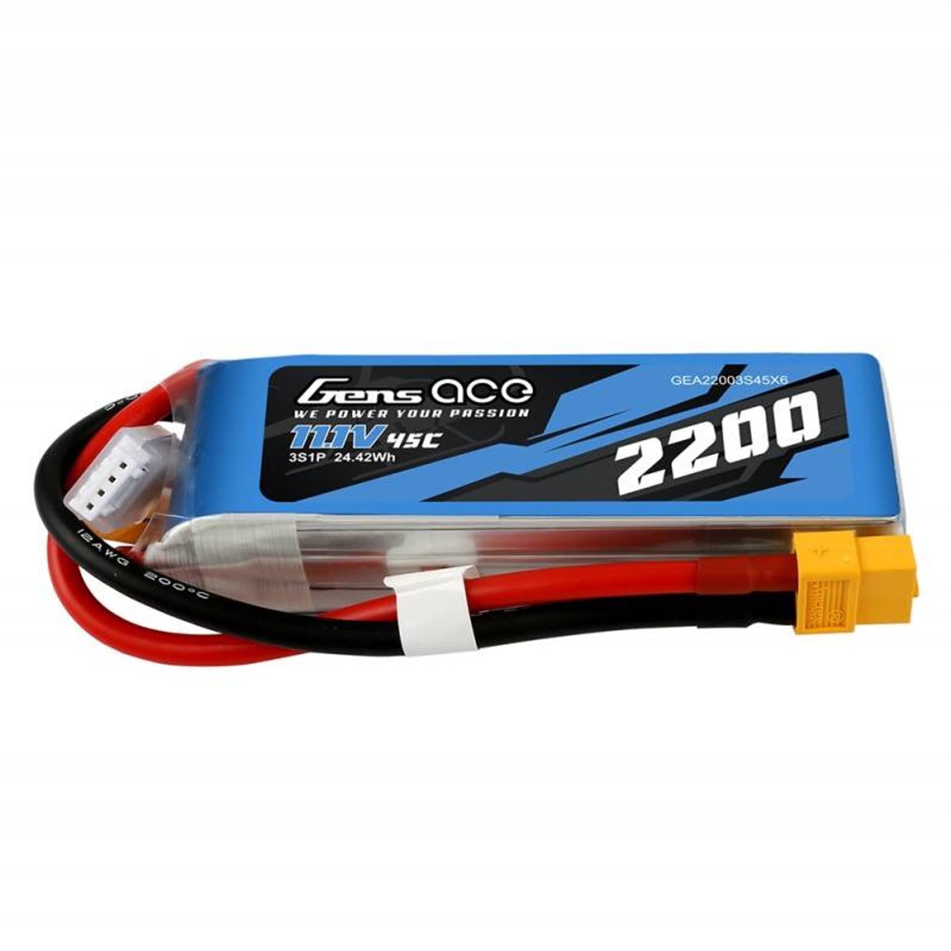 

2200mAh 11.1V 45C Gens Ace XT60