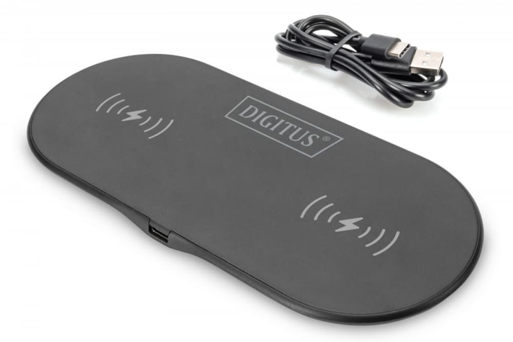 

Ładowarka bezprzewodowa indukcyjna 15W Qi Duo-Power 1m USB-C Czarna