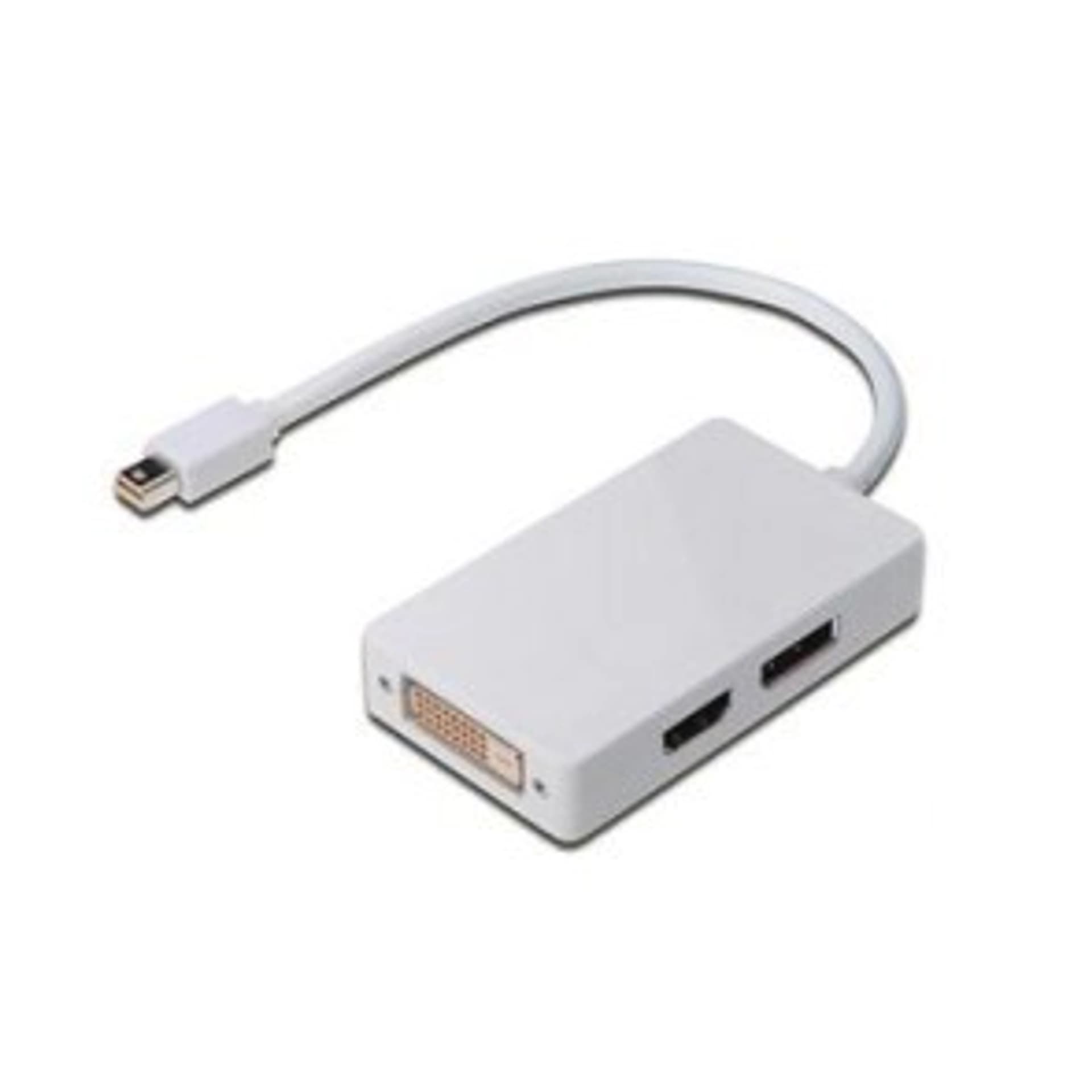 

Adapter DIGITUS miniDisplayPort (M) - DisplayPort (F)+ HDMI (F) + DVI (F) miniDP-DP + HDMI + DVI AK-340509-002-W