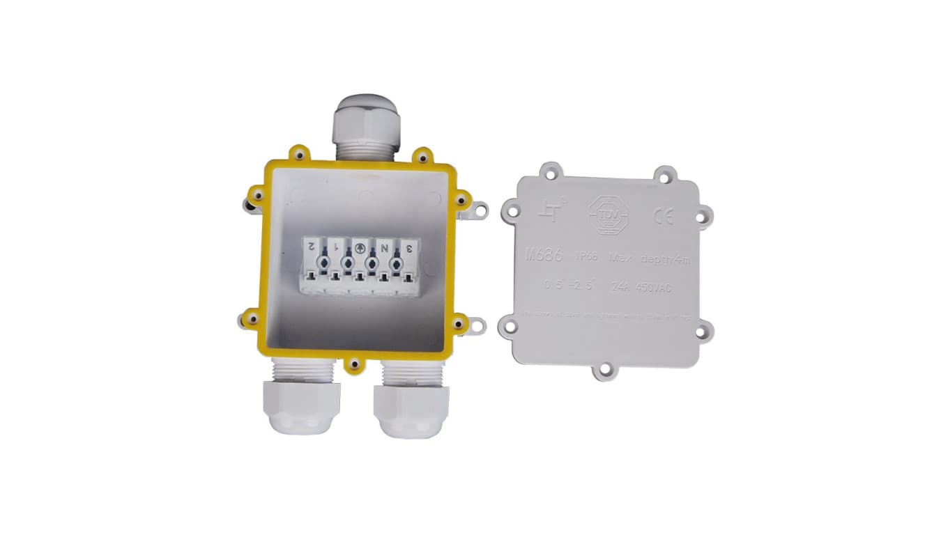 

Mufa Hermetyczna VT-870 Konektor Trójnik Puszka fi 8-12mm Biały IP68 5981