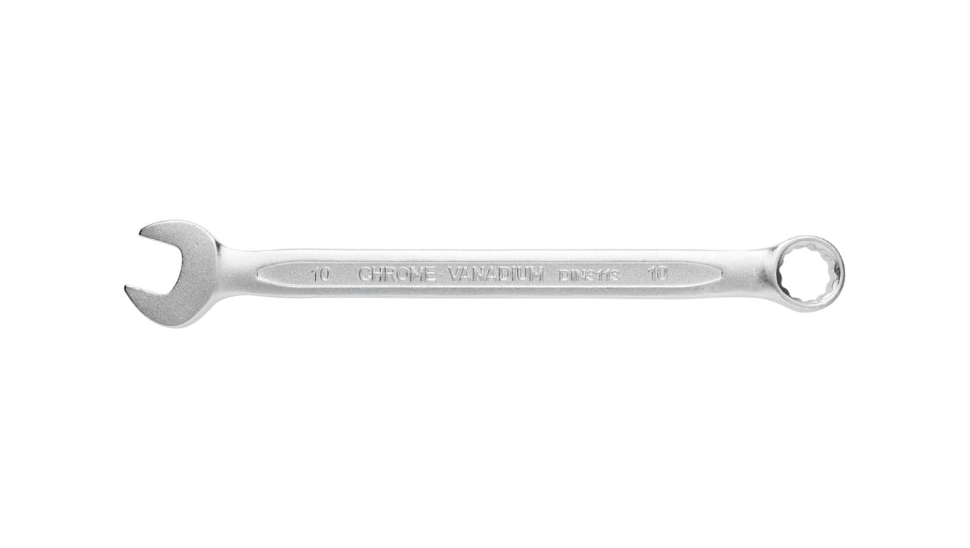 

Klucz płasko oczkowy ze stali CrV, 10 mm, DIN 3113