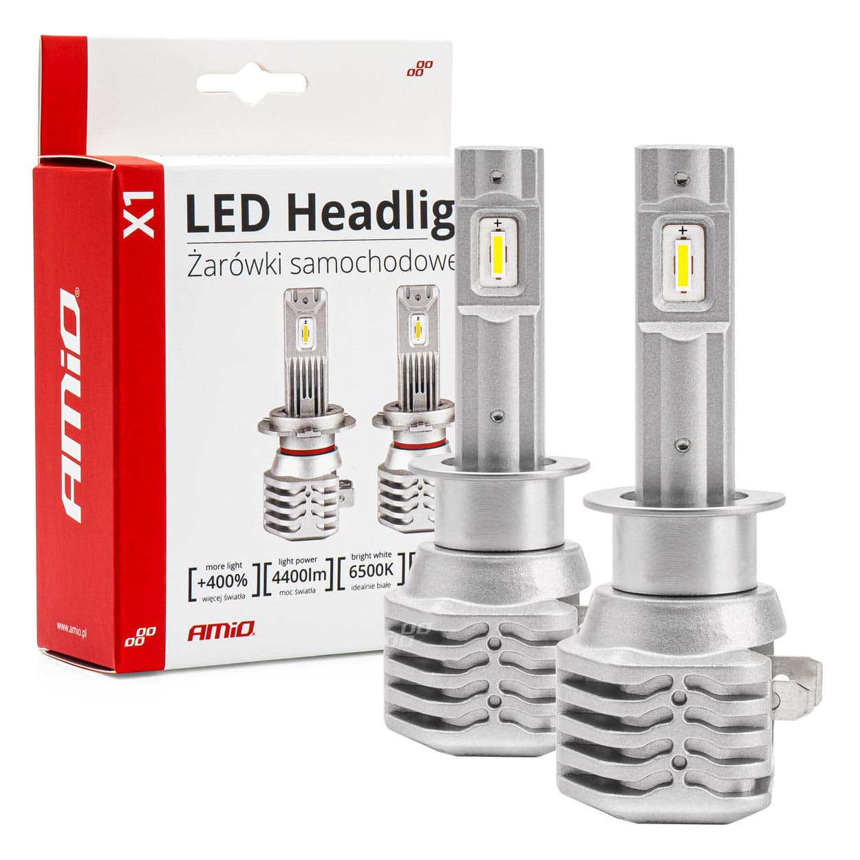 

Żarówki samochodowe led x1 series amio h1 amio-02963