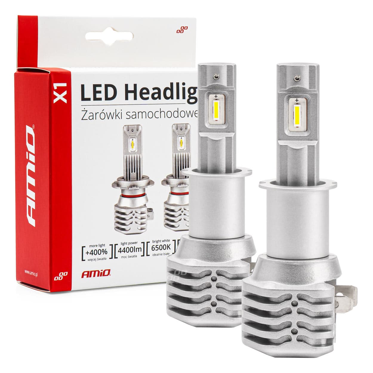

Żarówki samochodowe led x1 series amio h3 amio-02964