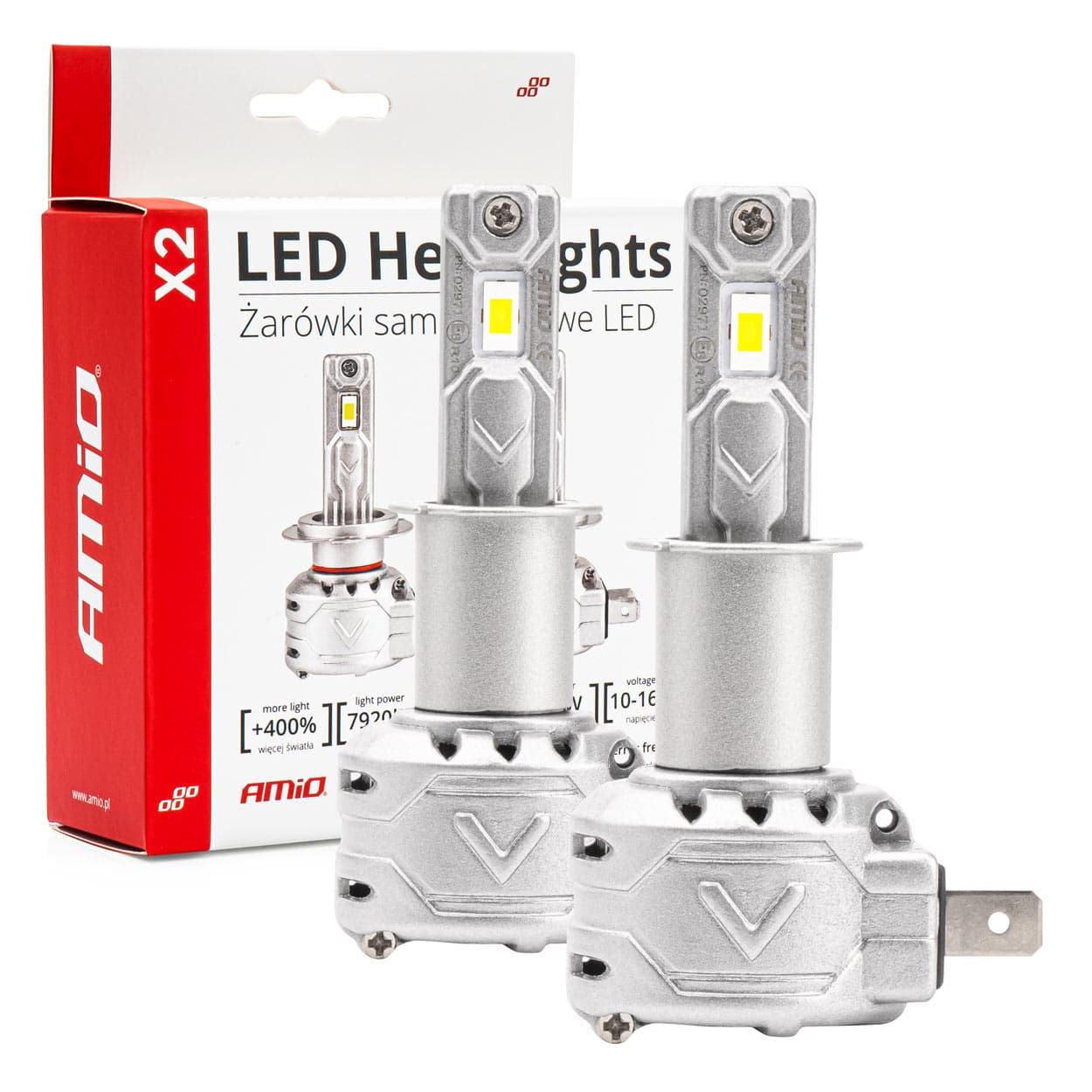 

Żarówki samochodowe led x2 series amio h3 amio-02971