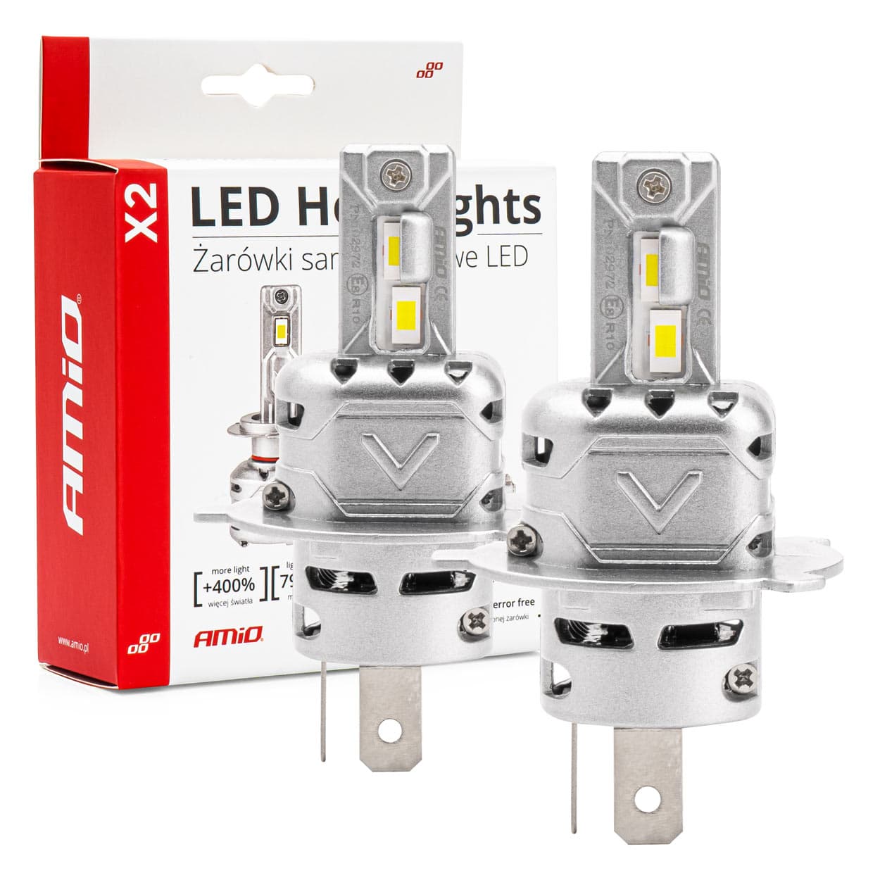 

Żarówki samochodowe led x2 series amio h4