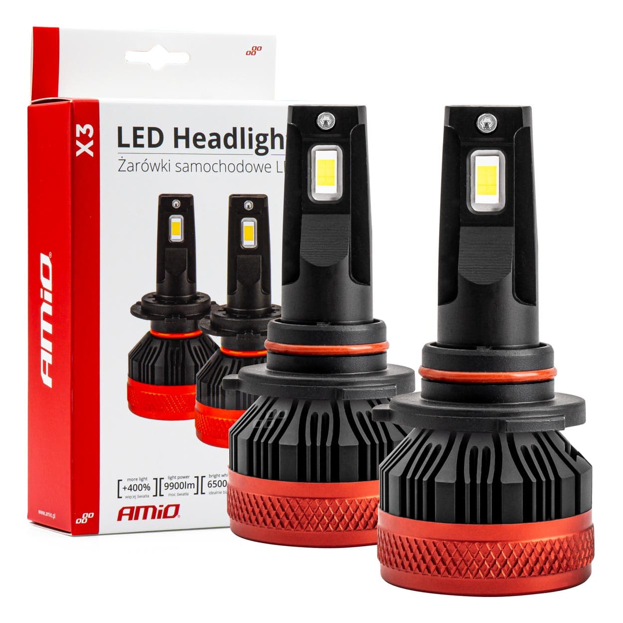

Żarówki samochodowe led x3 series amio hb4 9006 amio-02983