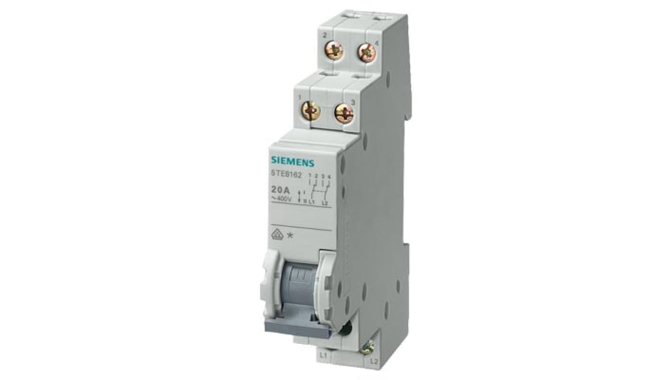 

Przełącznik modułowy kontrolny 2-pozycyjny (I-II) 400V AC 20A 2CO 5TE8162, I-ii) 400v ac 20a 2co 5te816