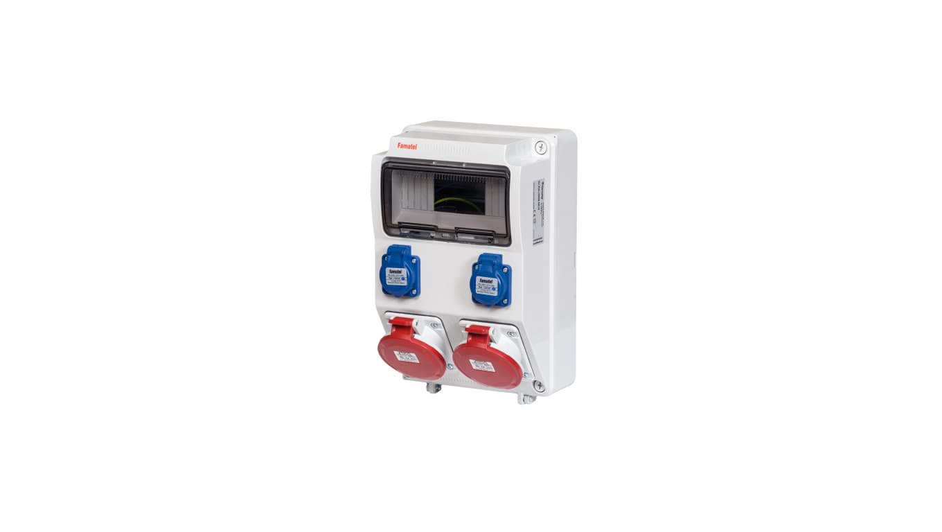 

Rozdzielnica RW3958 2x32/5 2xGS IP44 9 mod. 3958.0052