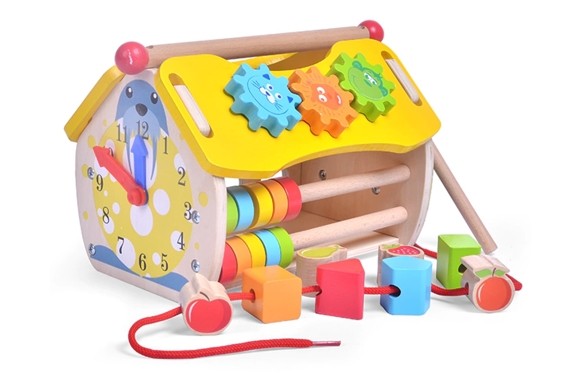 

ZESTAW EDUKACYJNY ZEGAR DOMEK CYMBAŁKI LICZYDŁO