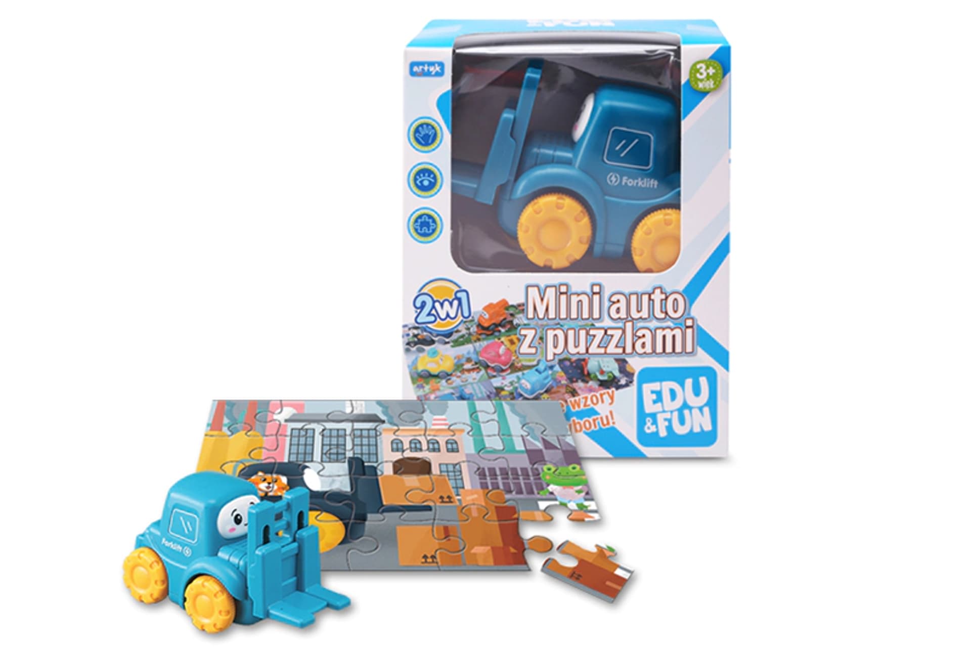 

MINI AUTO Z PUZZLAMI EDU&FUN PODNOŚNIK