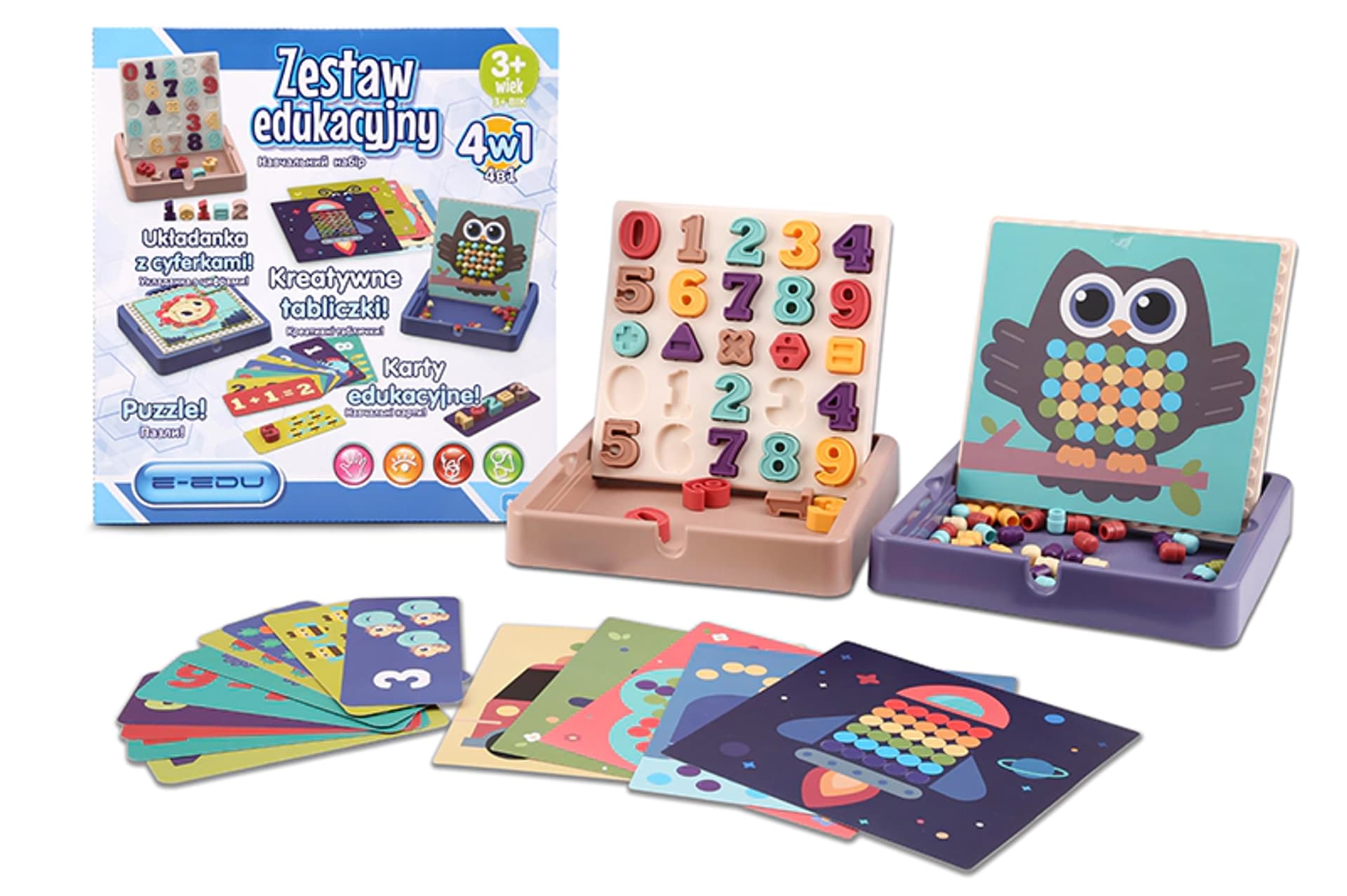 

ZESTAW EDUKACYJNY PUZZLE NAUKA MĄDRA SOWA +WALIZKA