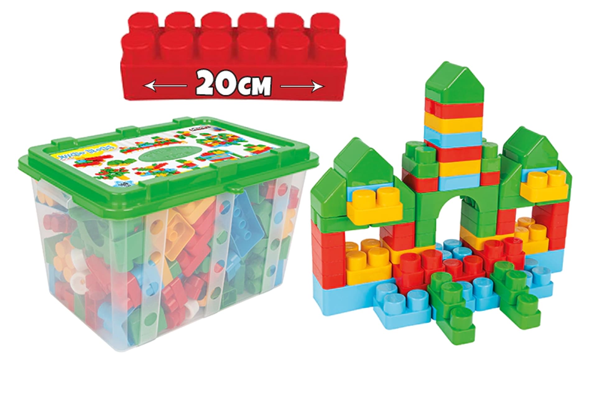 

ZESTAW KLOCKI JUMBO KOLOROWE UKŁADANIE 166 EL.