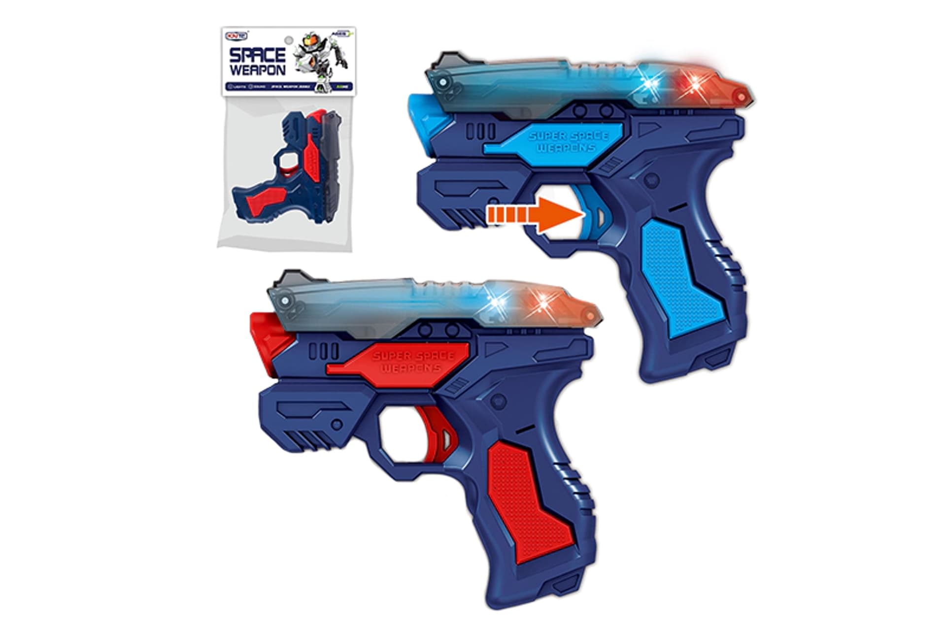 

DUŻY PISTOLET NA BATERIE LED DŹWIĘK ŚWIATŁO KOLORY