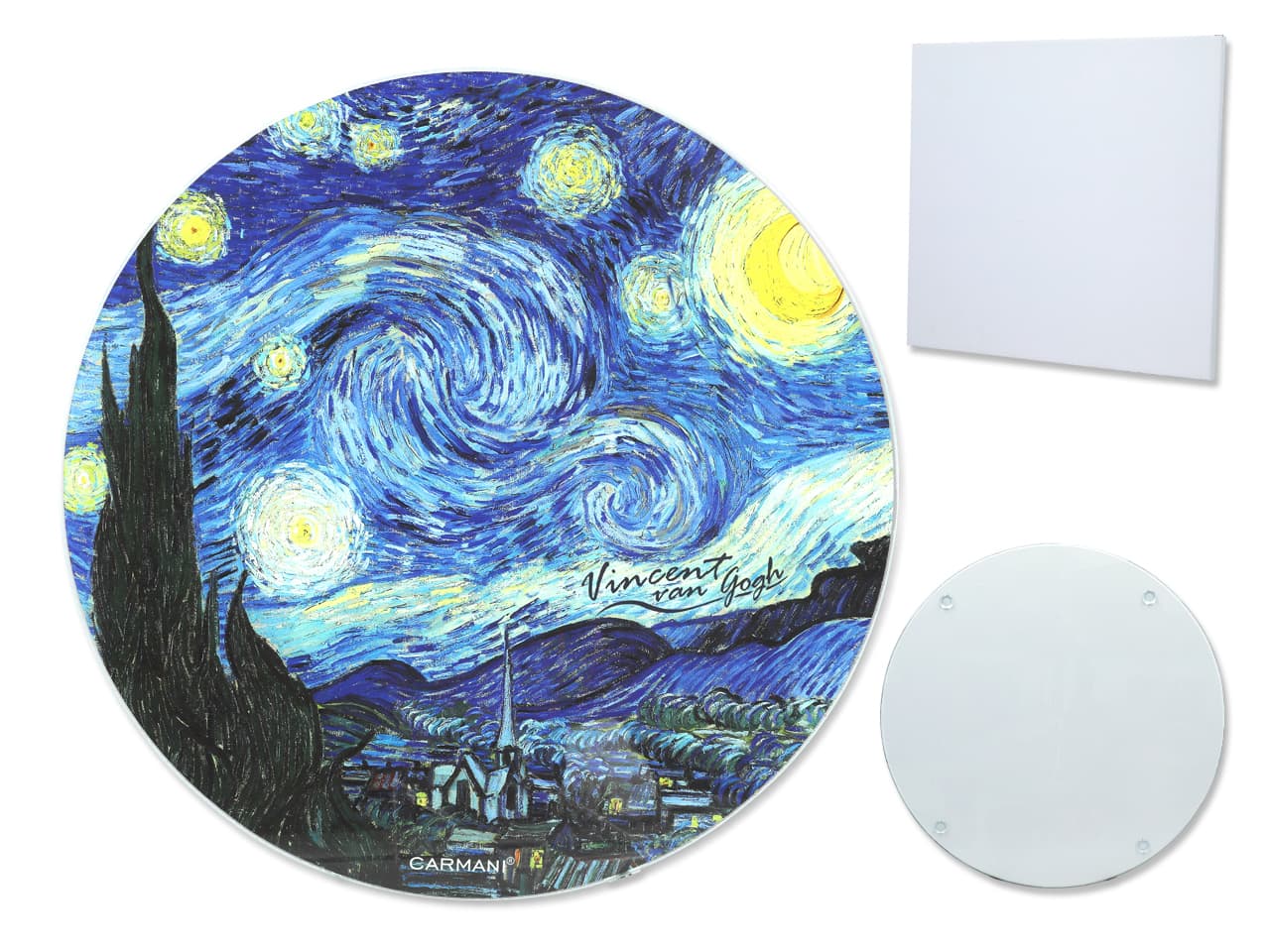 

Deska szklana, okrągła - V. van Gogh, Gwiaździsta Noc (CARMANI)
