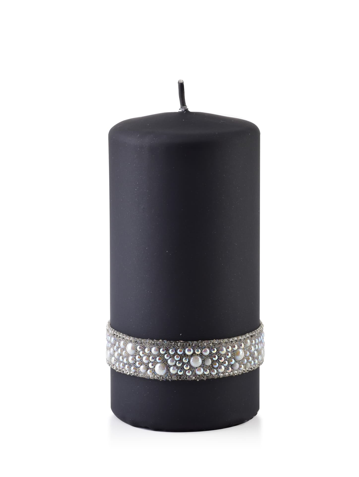 

Artman Świeca ozdobna Crystal Pearl - walec średni czarny 1szt