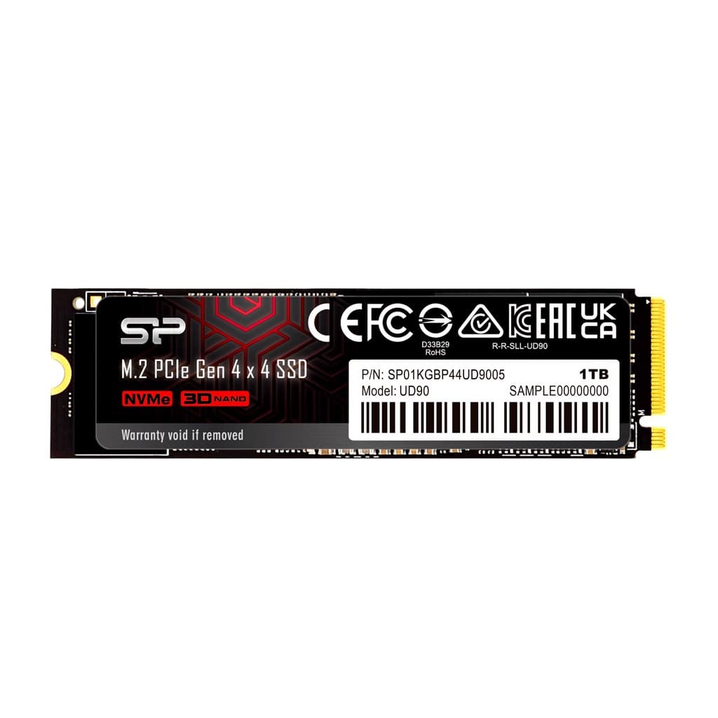 

Dysk SSD Silicon Power UD90 1TB M.2 PCIe NVMe Gen4x4 NVMe 1.4 4800/4200 MB/s