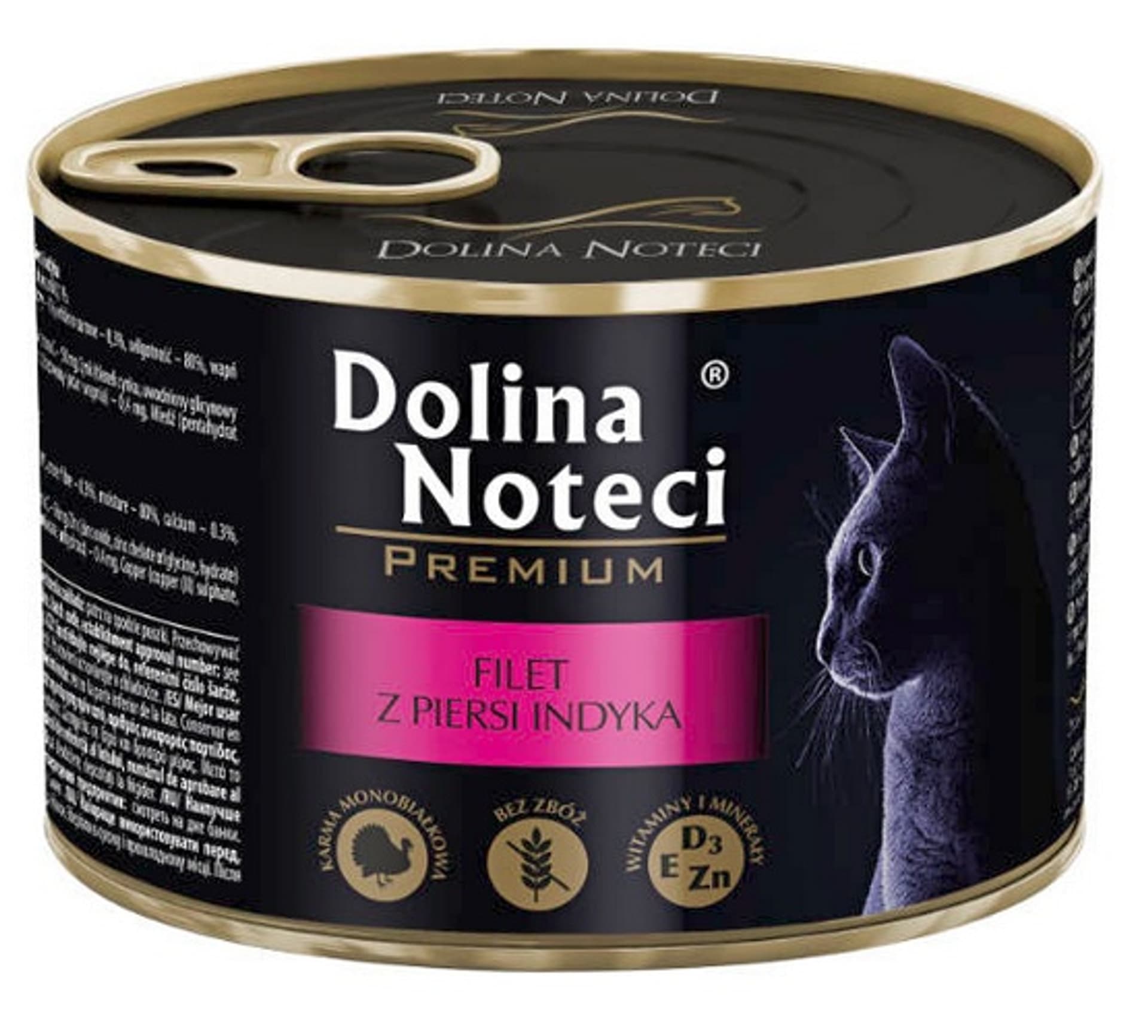 

DOLINA NOTECI Filet z piersi z indyka dla kotów puszka 185g