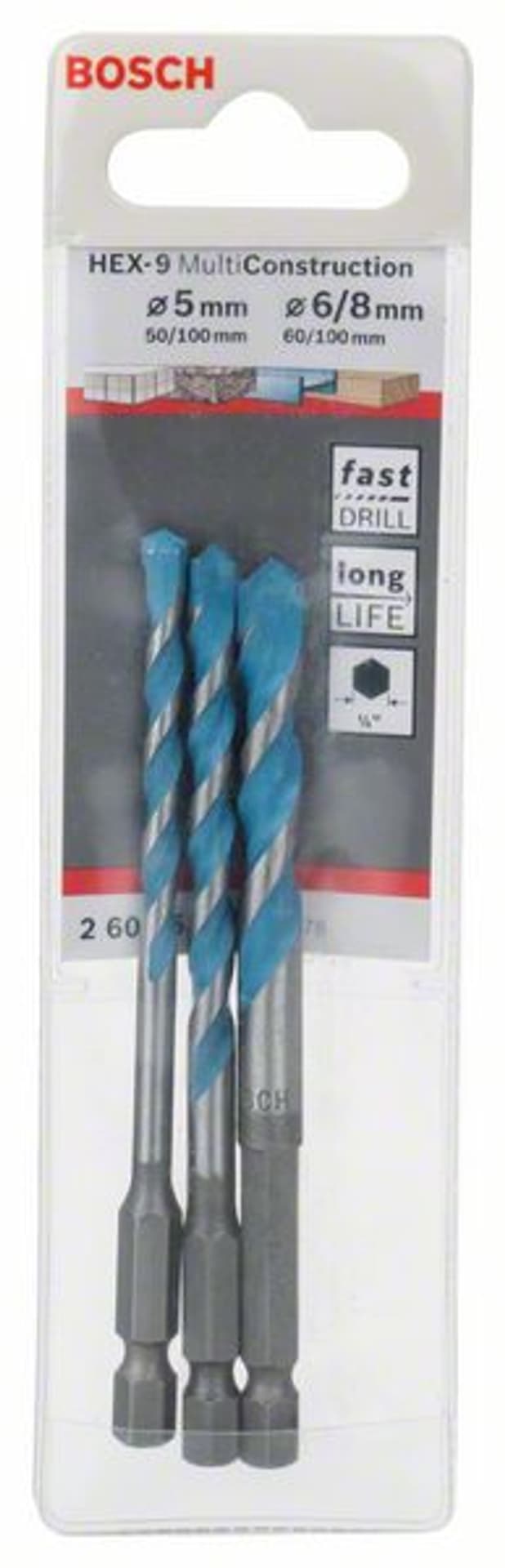 

ZESTAW WIERTEŁ MULTICONSTRUCTION 5,6,8MM