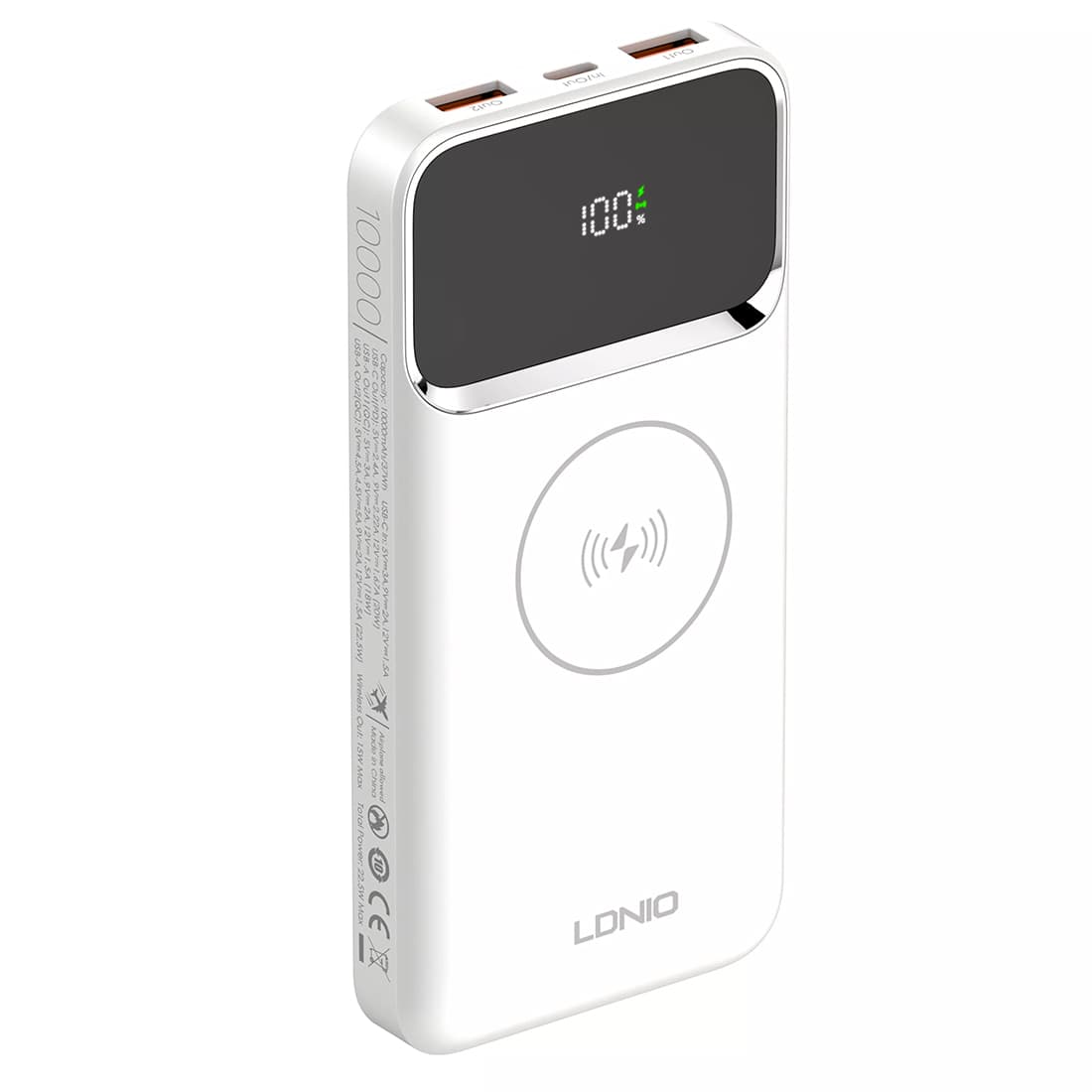 

Powerbank LDNIO 10000 mAh indukcja Qi magnes USB-C