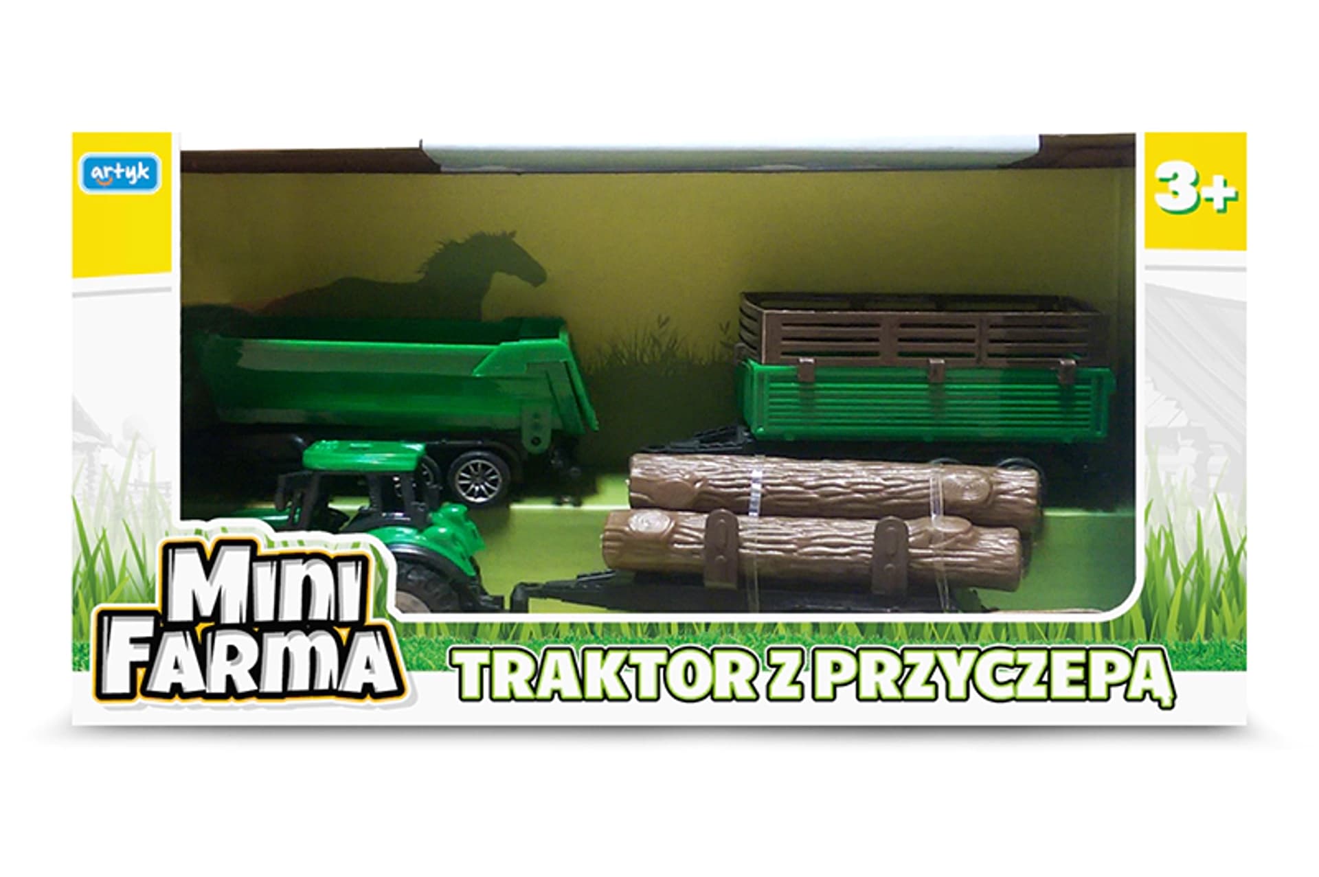 

MINI FARMA TRAKTOR Z PRZYCZEPĄ