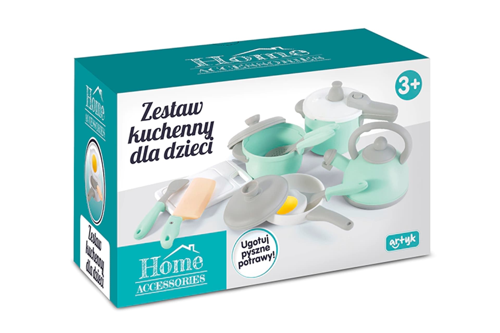 

ZESTAW KUCHENNY DLA DZIECI GARNKI PATELNIA + AKCES