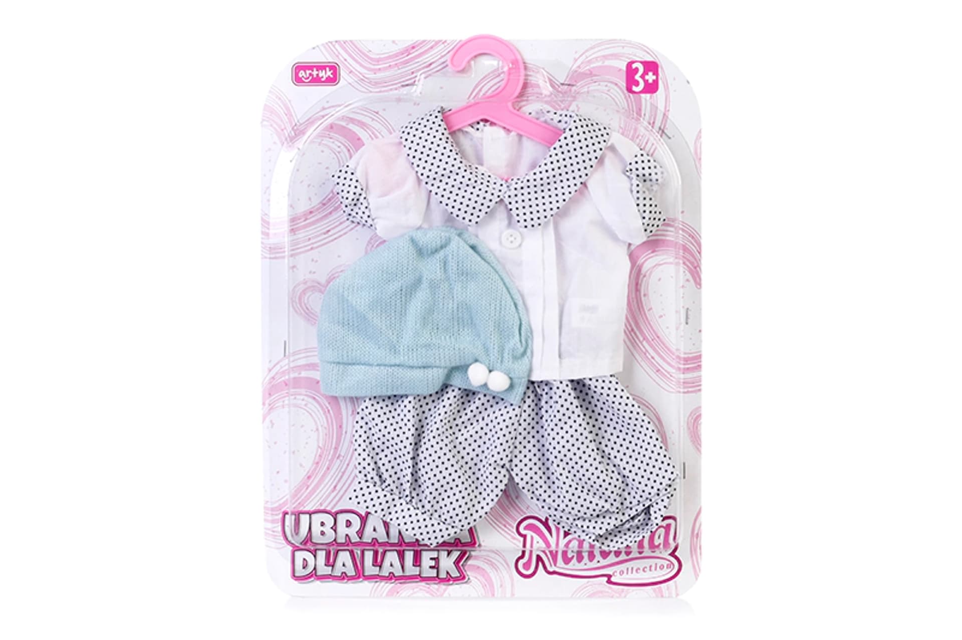 

UBRANKO DLA LALEK NATALIA CZAPKA KOSZULKA SPODENKI