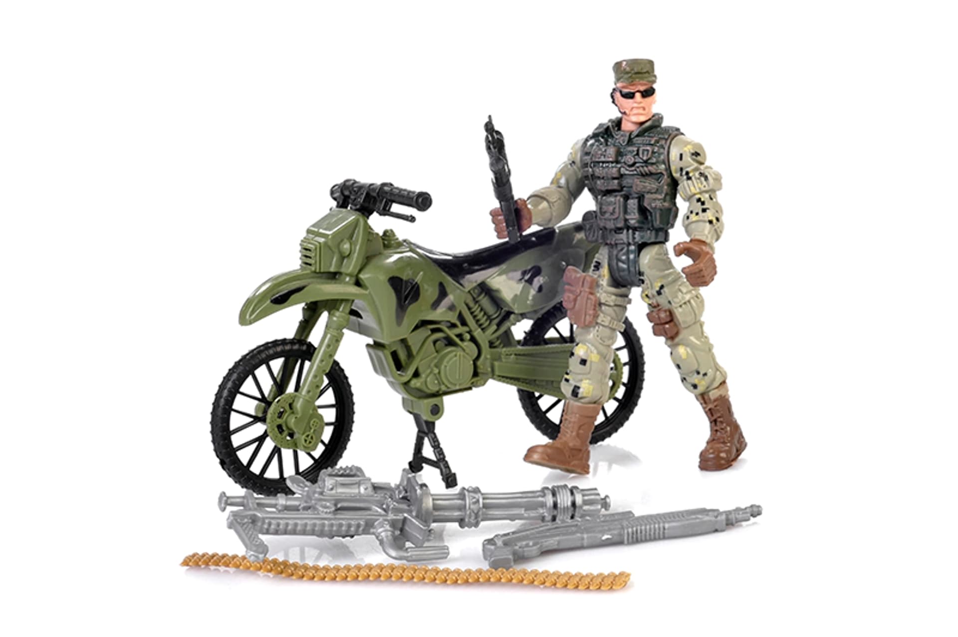 

ZESTAW WOJSKOWY MILITARNY ŻOŁNIERZ KARABIN MOTOCYK