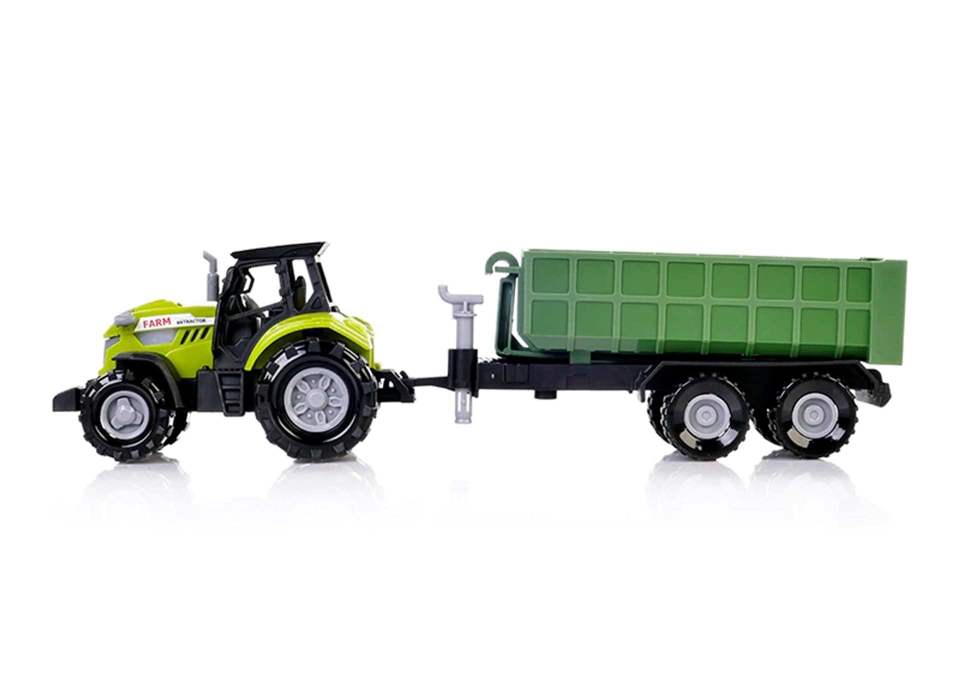 

TRAKTOR CIĄGNIK Z PRZYCZEPĄ MASZYNA ROLNICZA FARMA
